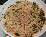 人参の葉と桜エビの和風パスタ★作り方9写真