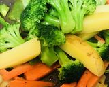 レトルトミートボールにおまかせ野菜炒め作り方3写真