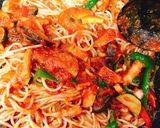 夏野菜とベーコンのポモドーロパスタ作り方10写真