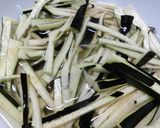 千切り茄子のおかか味噌和え作り方1写真