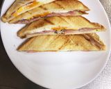 パン耳ごとベーコンエッグのホットサンド作り方5写真
