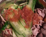 豚しゃぶときゅうり茗荷の梅肉和え作り方4写真
