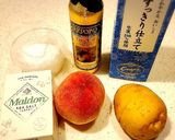 桃とジャガイモの冷製スープ♪作り方1写真