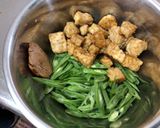 インドネシア♡テンペとインゲンの炒め物作り方1写真