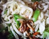 キャベツとなめこのねぎ塩うどん作り方3写真