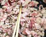 大磯屋の焼きそば麺で豚バラペペロンチーノ作り方4写真