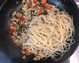 パクチーと鶏挽肉のフレッシュトマトパスタ作り方9写真