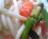 ポテトとトマトの葱うどんパスタ作り方3写真