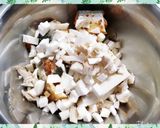 鯖の味噌煮缶で味噌垂れ豆腐つくねバーグ♪作り方2写真