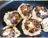 鯖の味噌煮缶で味噌垂れ豆腐つくねバーグ♪作り方5写真