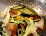 セロリと夏野菜の冷製パスタレモン風味作り方2写真