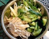 胡瓜と鶏肉のピリ辛味噌和え作り方1写真