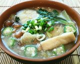 なす小松菜なめこ油揚げの定食屋風味噌汁♡作り方3写真