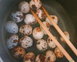 ❄︎簡単綺麗❤️うずらの卵の湯がき方❄︎作り方1写真