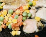 野菜ミックス＋の鶏肉ゴーヤーチャンプル作り方3写真