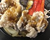 業務スーパー甘酢で揚げバラ肉野菜鉄板盛り作り方10写真