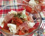 素麺でトマトとバジルのカッペリーニ風作り方5写真
