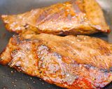 葱多めで♫牛肉たたきと焼きなすのサラダ作り方2写真