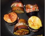 ナスと豚ひき肉挟み焼き★大葉生姜あんかけ作り方5写真