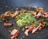 旨味たっぷり♡高菜ベーコンのスパゲッティ作り方1写真