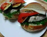 夏野菜とチキンのサンドイッチ作り方3写真