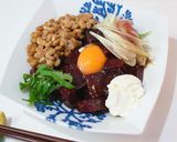鯨赤肉漬けのクリームチーズ添え丼作り方4写真