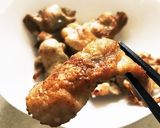 簡単！塩レモン風味の鶏皮カリカリ焼き作り方4写真