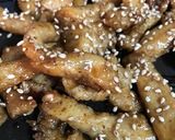 鶏むね肉のスティックから揚げ甘辛タレ和え作り方3写真