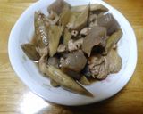 豚とごぼうとこんにゃくの煮物作り方5写真