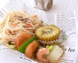 ビーフンと冬瓜煮物 弁当 簡単 可愛い作り方5写真