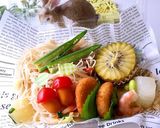 ビーフンと冬瓜煮物 弁当 簡単 可愛い作り方6写真