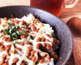 お皿１つで簡単めちゃ旨ランチ♪焼き納豆丼作り方6写真