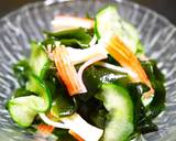 夏にさっぱり☆オクラわかめカニカマ酢の物作り方9写真