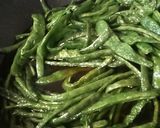 インゲンの素揚げ、少し酢味。保存食にもね作り方8写真