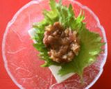 超簡単❤梅練りと大葉の冷奴(*^^)v作り方5写真