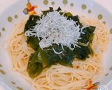 超簡単、生ワカメとしらすの和風パスタ！作り方3写真