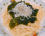 超簡単、生ワカメとしらすの和風パスタ！作り方4写真