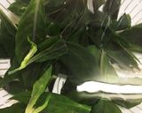 金時草の下ごしらえ〜離乳食中期〜作り方2写真