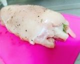 バジルとべビリーフの柔らかロールチキン作り方4写真