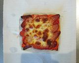 食パンで(^ω^)ピザ風トースト作り方3写真
