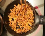 鶏ひき肉の中華のっけご飯作り方5写真
