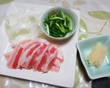 ◆豚バラ肉と新生姜の和風なペペロンチーノ作り方1写真