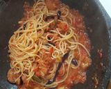 茄子と手作りトマトソースのパスタ作り方5写真