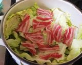 豚肉とキャベツの重ね蒸し作り方4写真