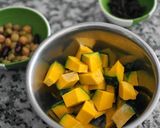 かぼちゃとお豆のスパイシーサラダ作り方1写真