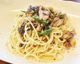オイルサーディンとあさり水煮のパスタ作り方5写真