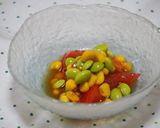 トマト・コーン・枝豆の色鮮やか酢の物♪作り方5写真