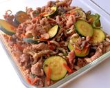 ズッキーニとしょうが焼肉 簡単作り方4写真