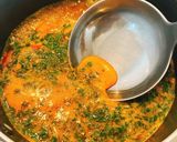 簡単さっぱり☆トマトとモロヘイヤのスープ作り方3写真