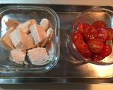 サラダチキンで簡単!オムトマチキン!作り方3写真
